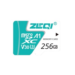 ZEQI MEMORIA MICRO SD 256GB (CLASE 10) V30     MODEL: ZE-TF100 256GB