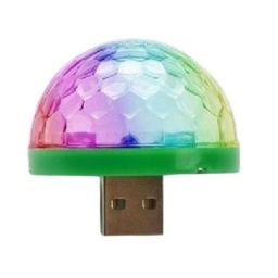 PEQUEA MEDIA BOLA USB CON LUCES LED + ADAPTADOR TIPO-C