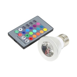 LMPARA DE COLORES LED CON CONTROL REMOTO