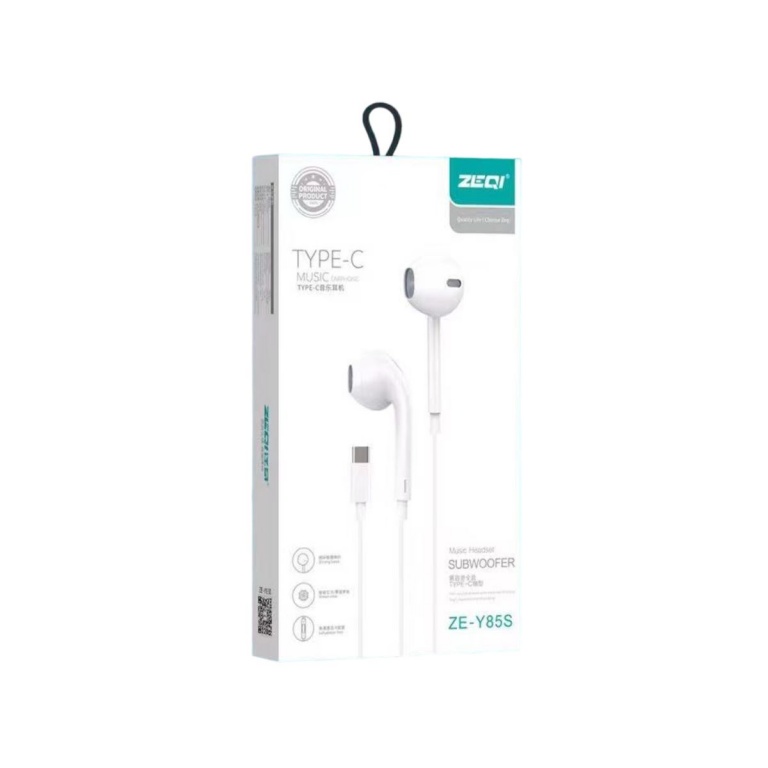 ZEQI AURICULARES USB-C (TIPO-C)     MODEL: ZE-Y85S