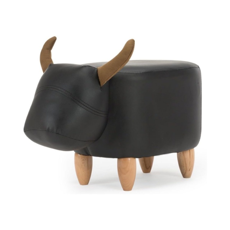 BANQUETA INFANTIL TORO CON PIES DE MADERA